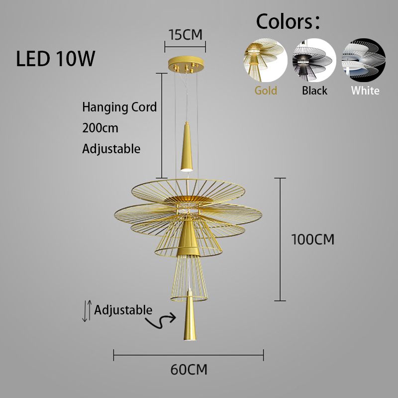 60cm-H100cm Gold Frame White Light