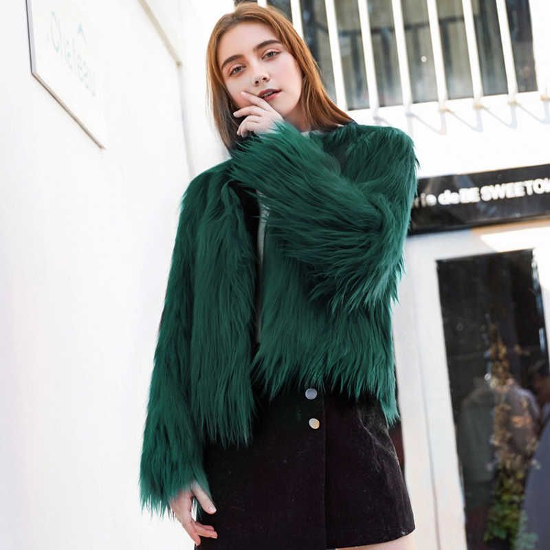 green fur coat