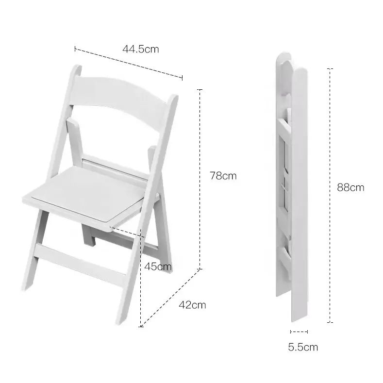 white Wooden folding