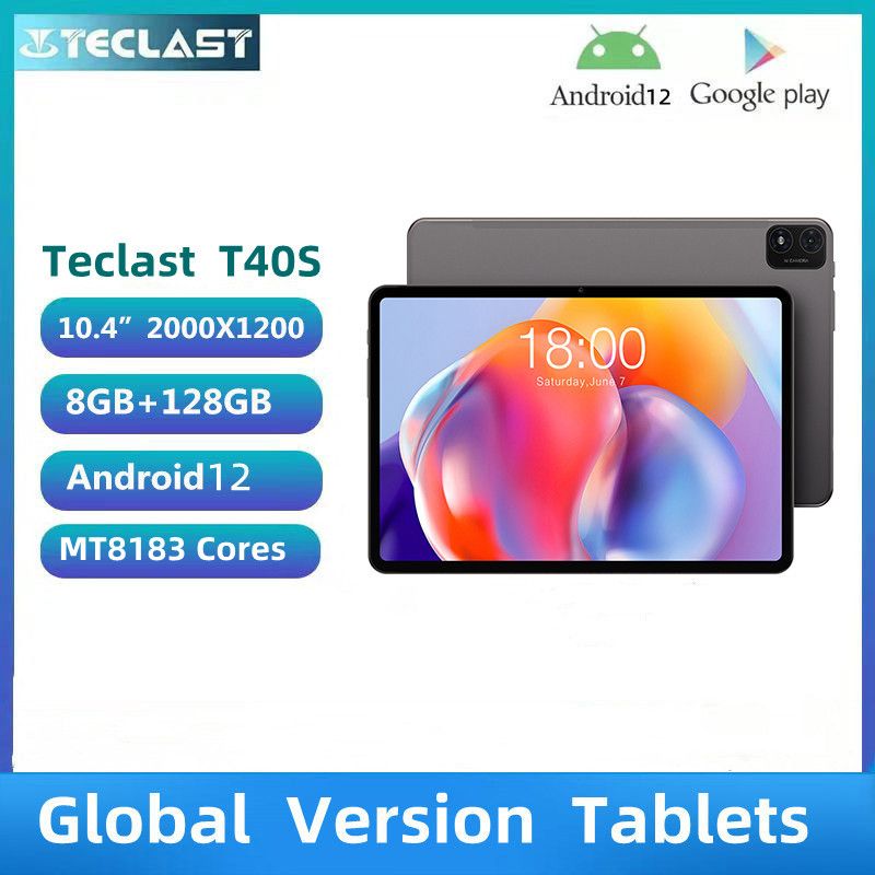 Tablette PC Teclast T40S 2023 2K 10,4 Pouces Tablette 2000x1200 IPS 8 Go RAM  128 Go ROM MT8183 8 CORE Android 12 Tablette Type C Du 71,92 €