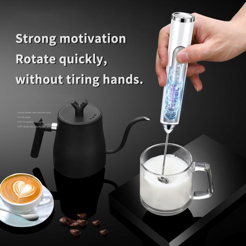 Wireless Electric Milk Frother Whisk Egg Beater USB Rechargeable Handheld  Coffee Blender Milk Shaker Mixer Foamer Food Blender