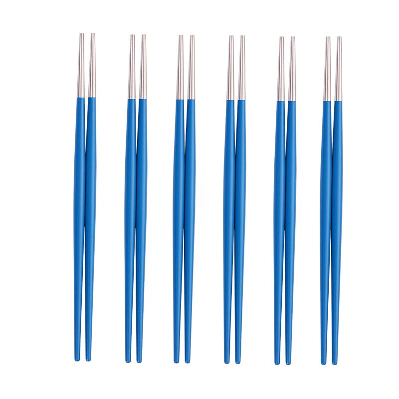 bleu argent 6Pair