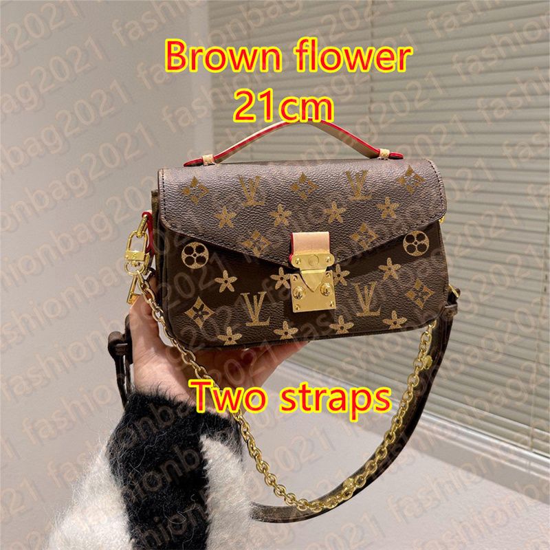 #5-21cm brown flower two straps