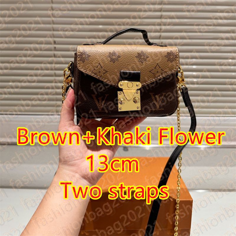 #41-13cm Brown+Khaki Två remmar
