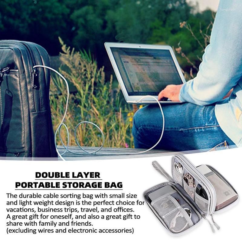 Electronic Organizer DIY Sponge Protection Travel Cable Organizer Bag  Electronic Accessories Carry Case Portable Portabl Storage
