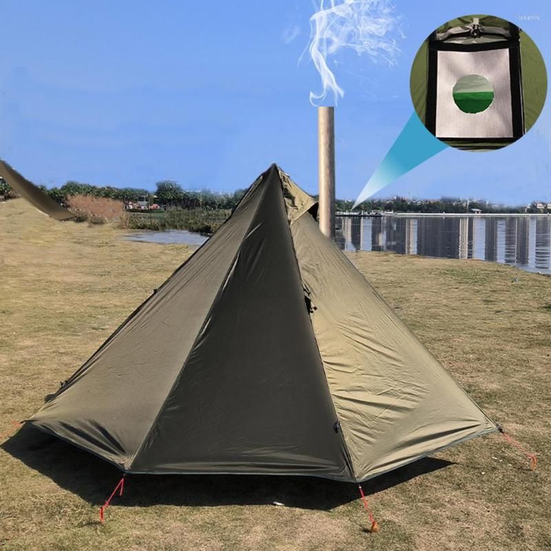 Tent with chimney hot sale hole