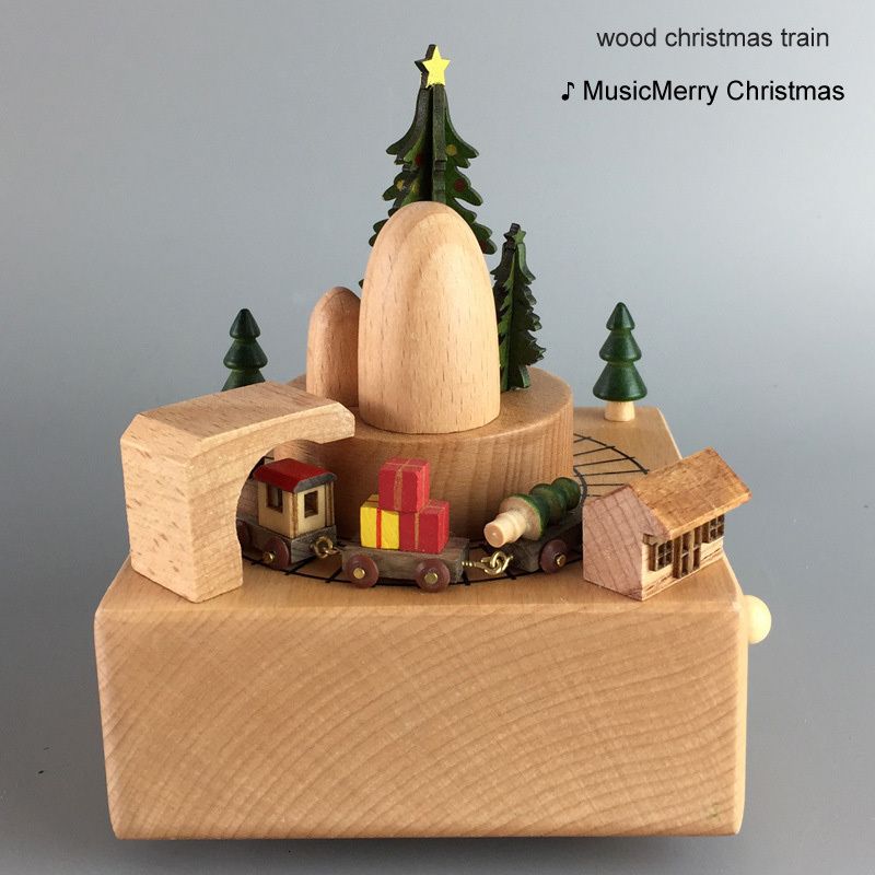 12 Wood Xmas Train