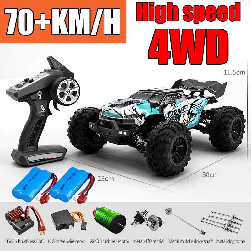 Carrinho de Controle Remoto Grande 4x4 RC Monster Truck Off-Road