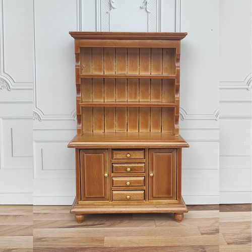 walnut color cabinet