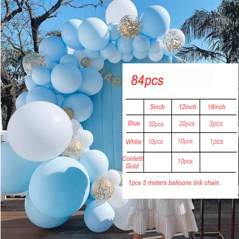 84pcs مجموعة الأزرق كصورة