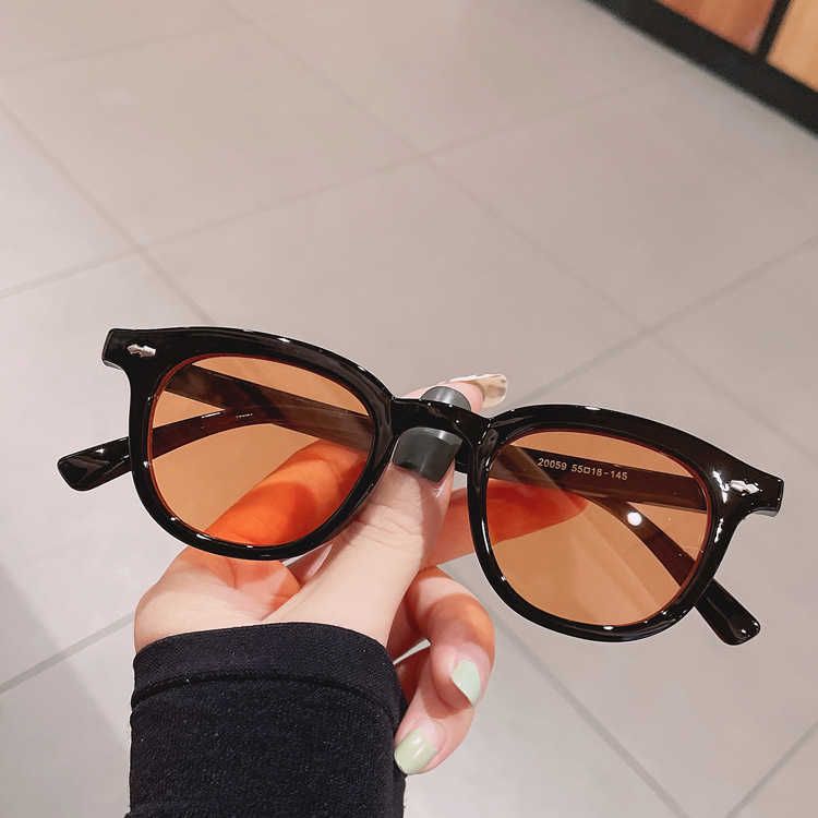 Lunettes de soleil à petit cadre orange