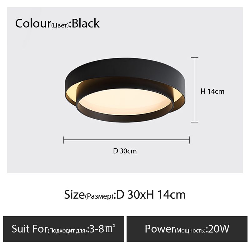 Black D30cm warm wit