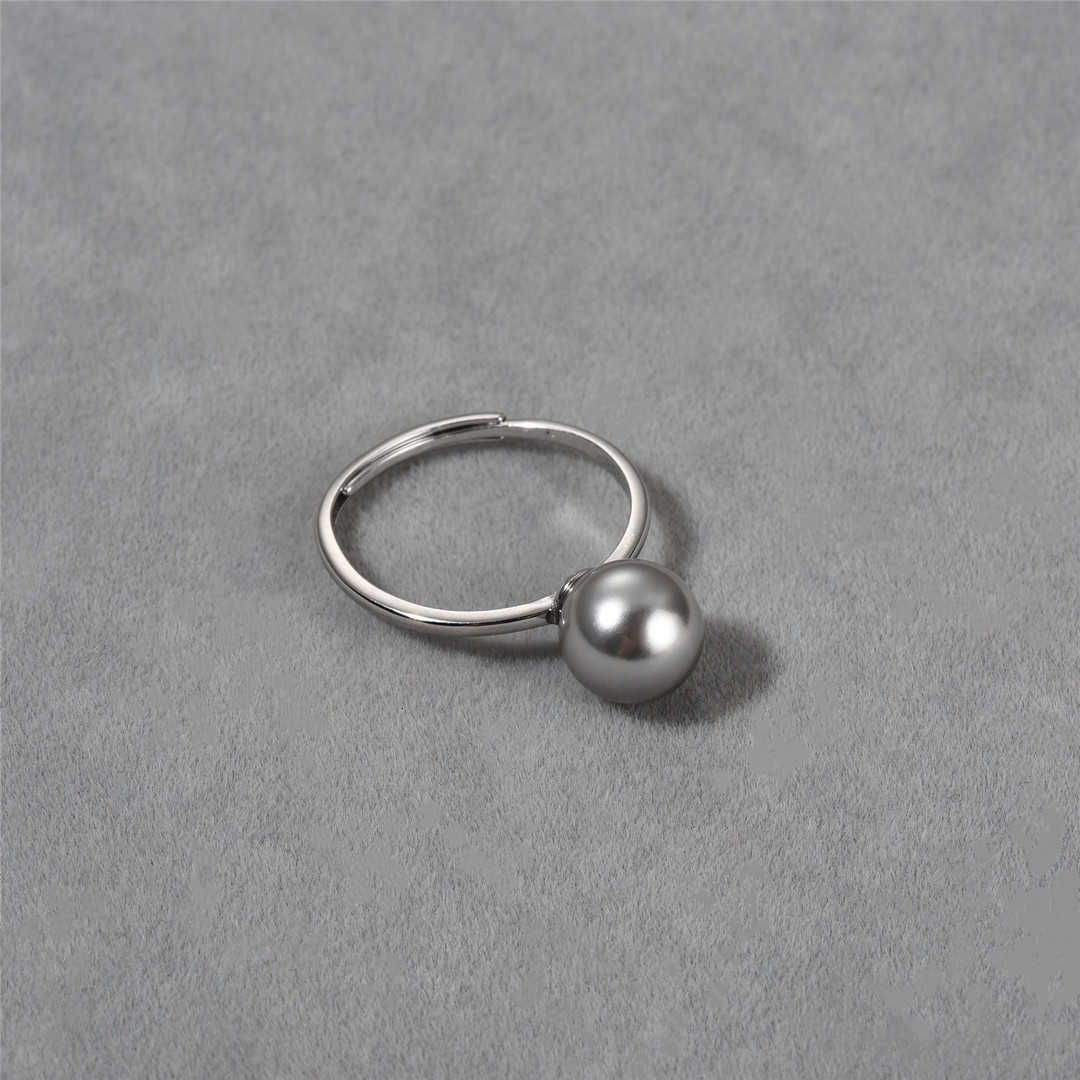 10 mm zilvergrijze ring