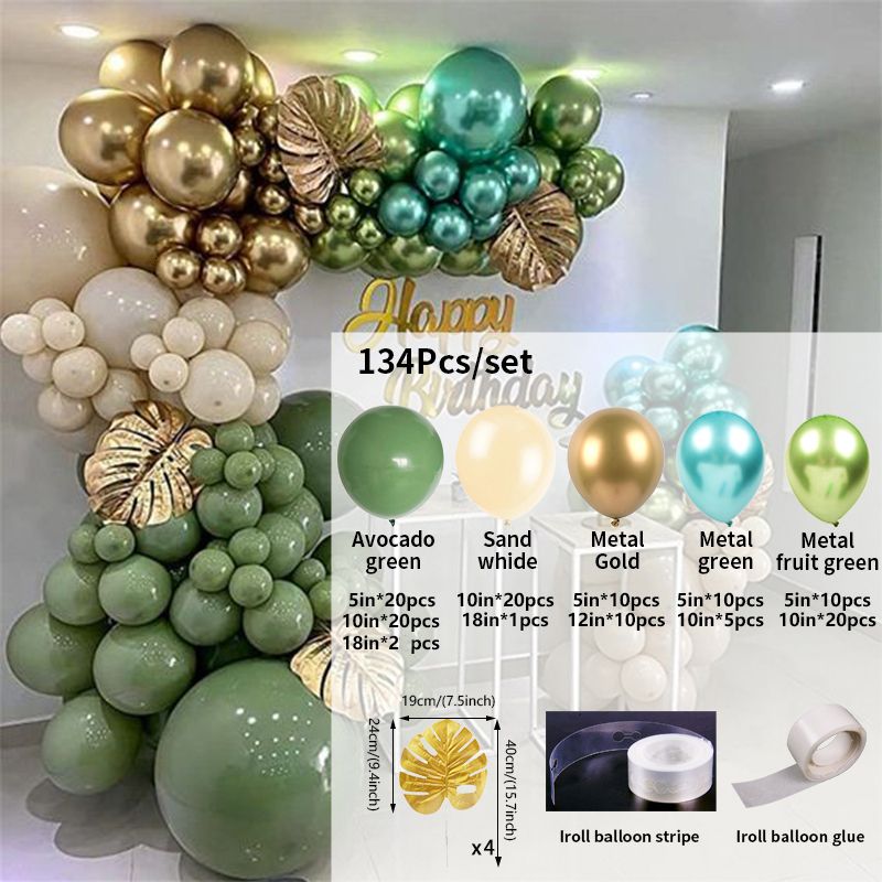 134pcs Balloon-As Photo