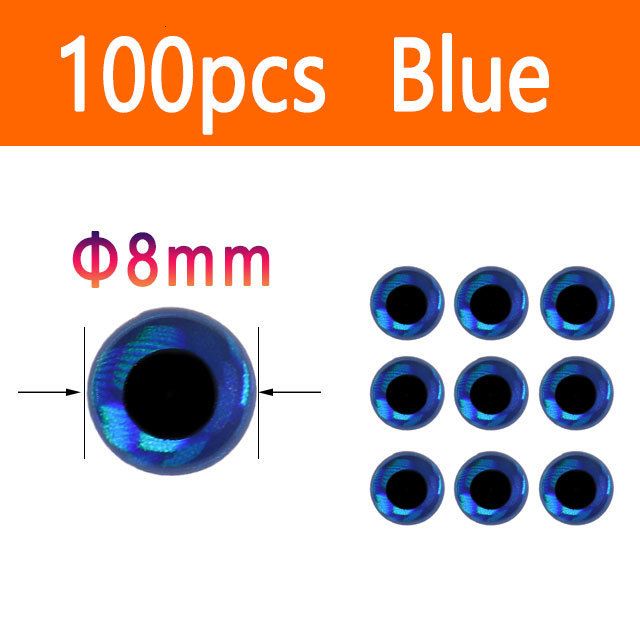 Blue 100pcs 8mm