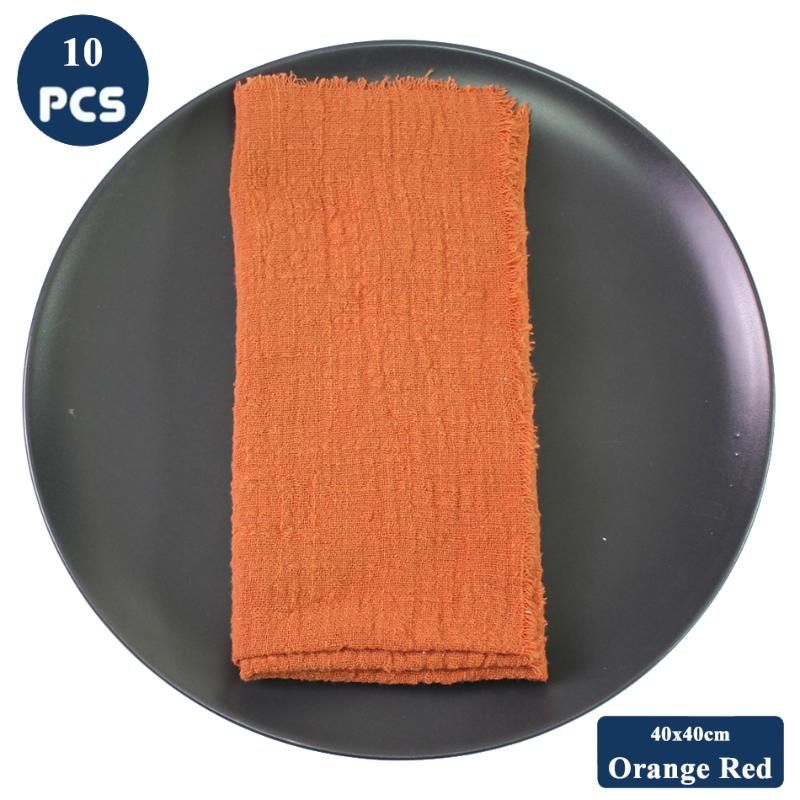 10pc 40x40orange rouge