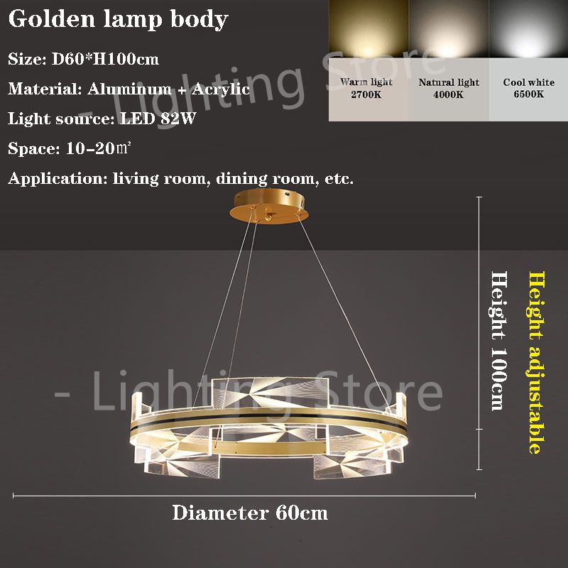 Diameter 60cm Warm light no remote