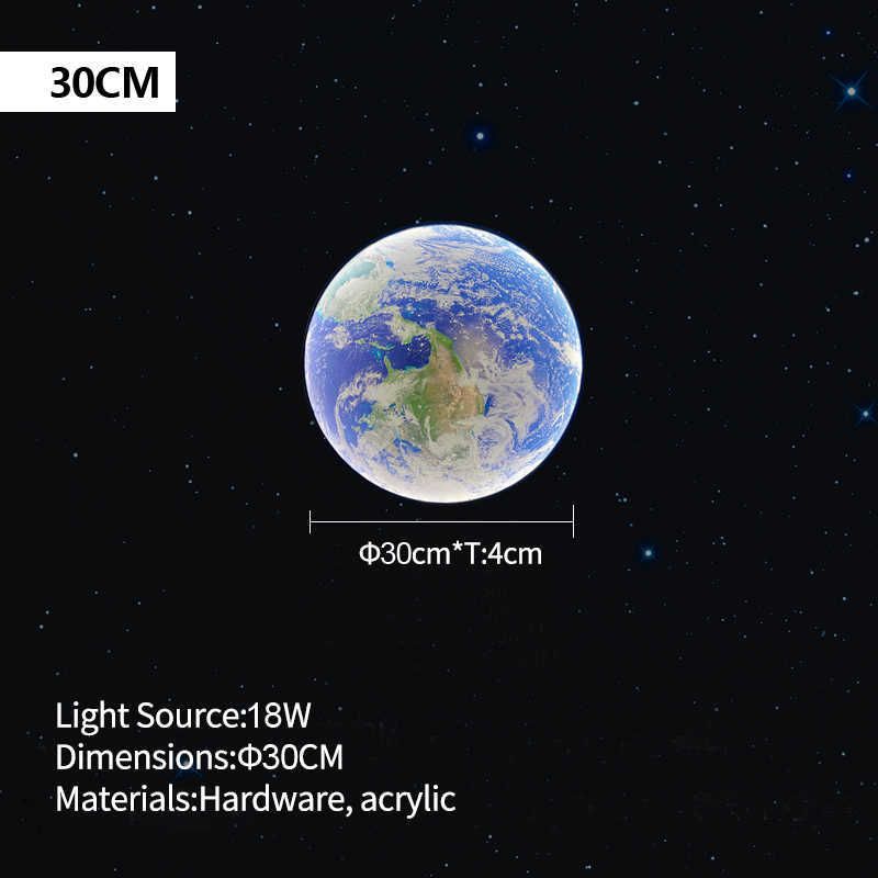 30cm-earth-White Light-Black