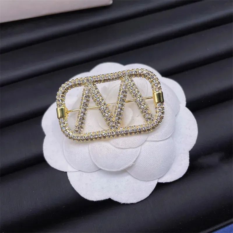 Diamonds Designer Silver Brooches For Women Luxury Gold Jewelry