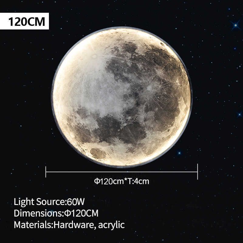 120 cm-moon-stepless dimning-svart