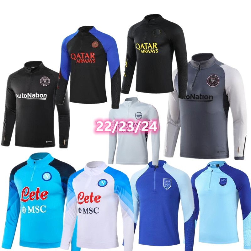 Sportswear 2023 2024 MBAPPE Men s PSGS Miami Napoli Training Jersey Long Sleeve Football Jersey Uniform Chandal Adult Football Jersey s 3xl