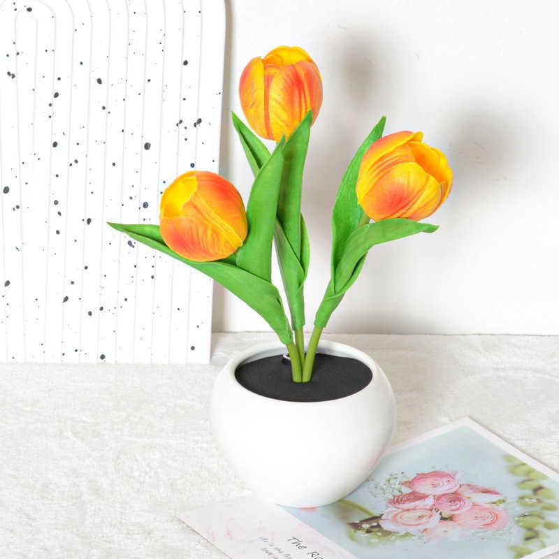 3 head orange tulip