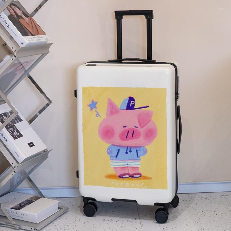 スーツケースサイレントプルロッド荷物女性ネットワークレッドトラベルボックス学生パスワード20インチ小さな光搭乗スーツケース