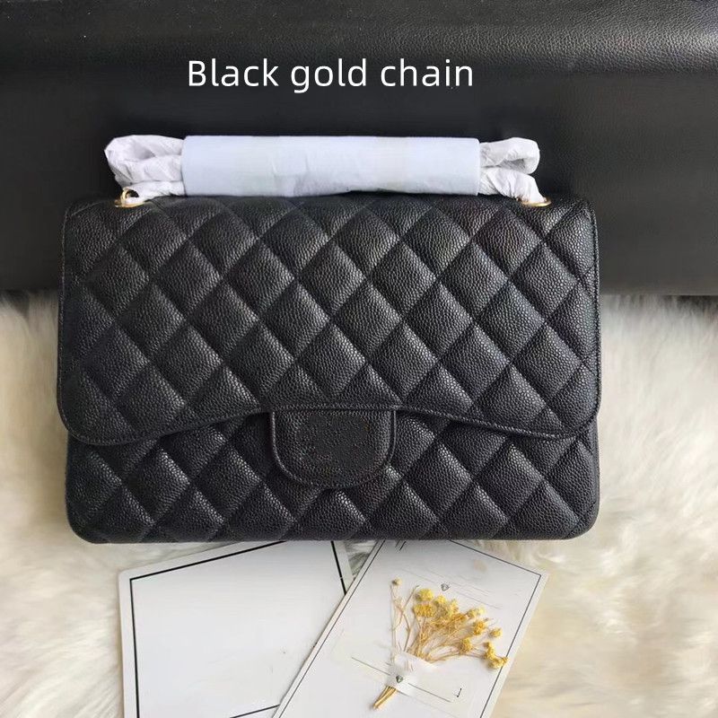 Cavar Cowhide Black Gold Chain 30 cm