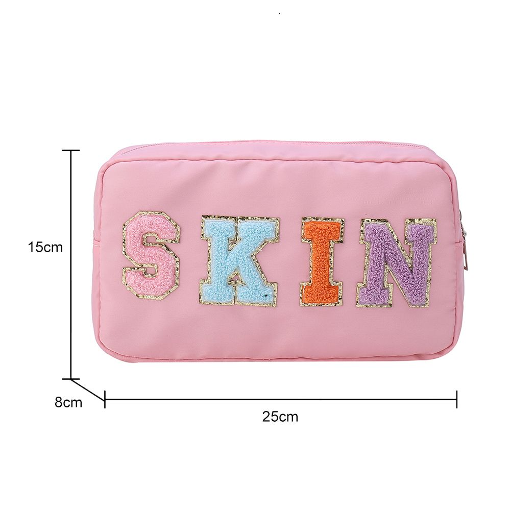 pink skin clutch