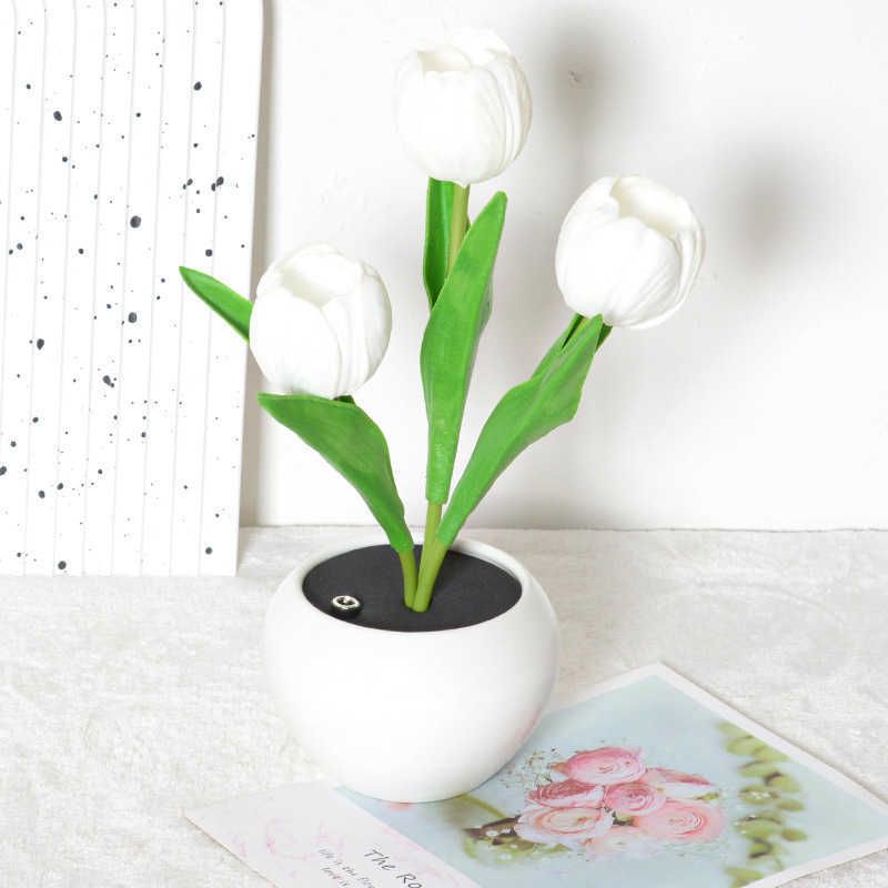 3 head white tulip