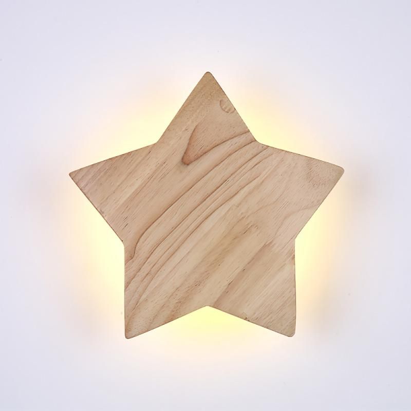 Houten wandlamp 18cm