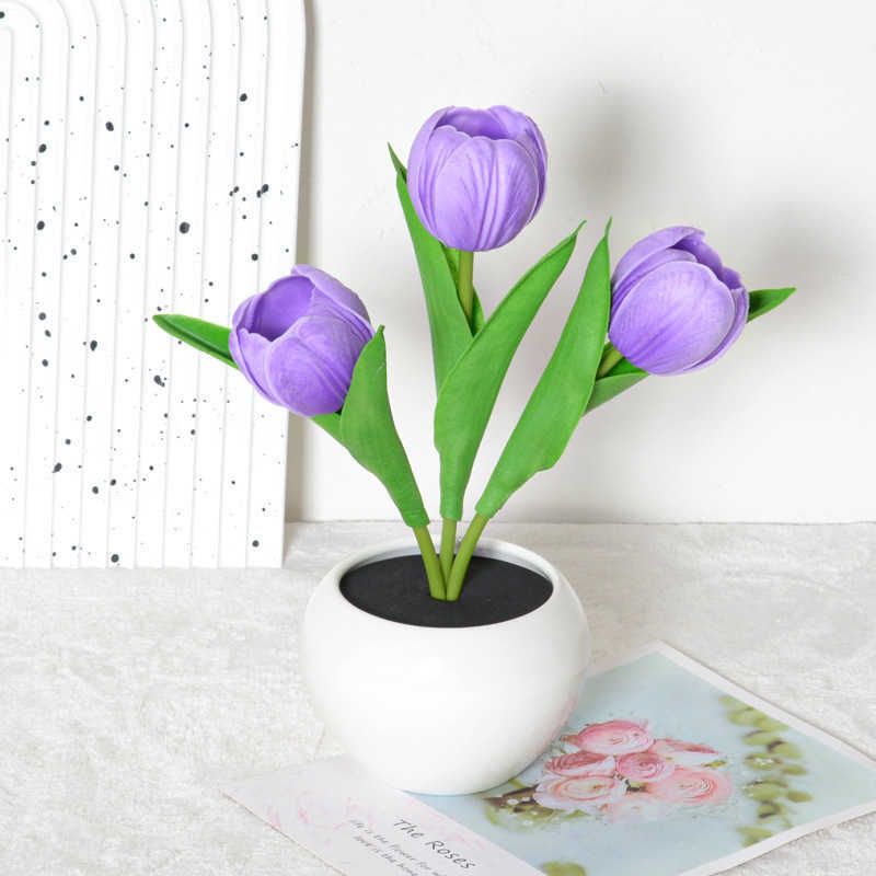 3 head purple tulip