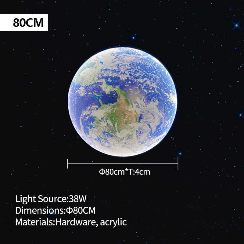 80cm-earth-Warm Light-Black