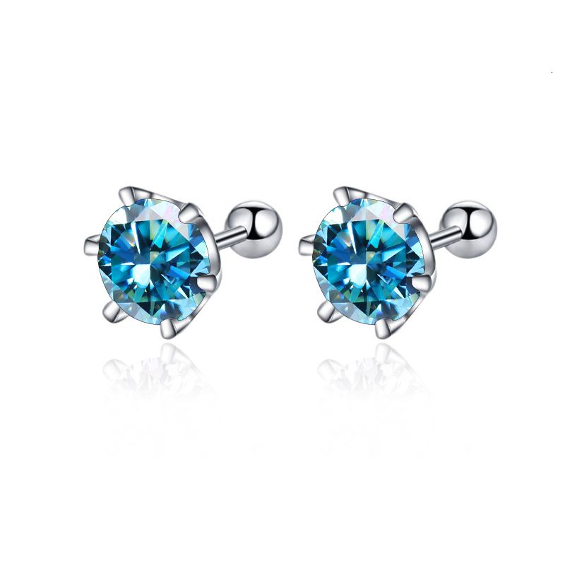 Sea Blue-1ct And 1ct