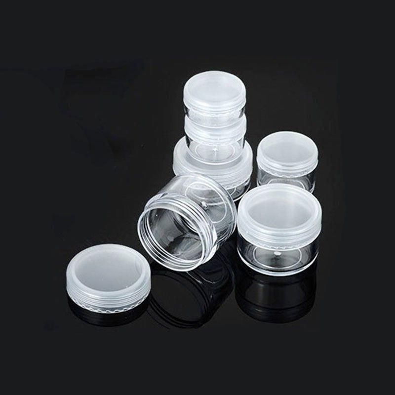  50 Pieces 20g Empty Clear Plastic Pot Jars with Lids Round  Cosmetic Sample Containers Mini Travel Jars for Storage of Creams Lipsticks  Ear Studs : Beauty & Personal Care