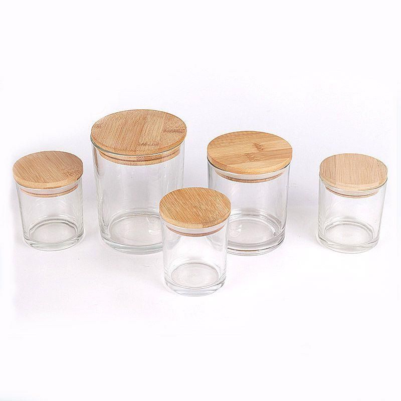 Wholesale 220ml 315ml 450ml Empty Clear Glass Candle Jars With Lids Jar  With Metal Bamboo Cork Lid For Candle Making In Bulk Wholesale Price Ship  By Sea Only Lencm From Yi009, $2.45