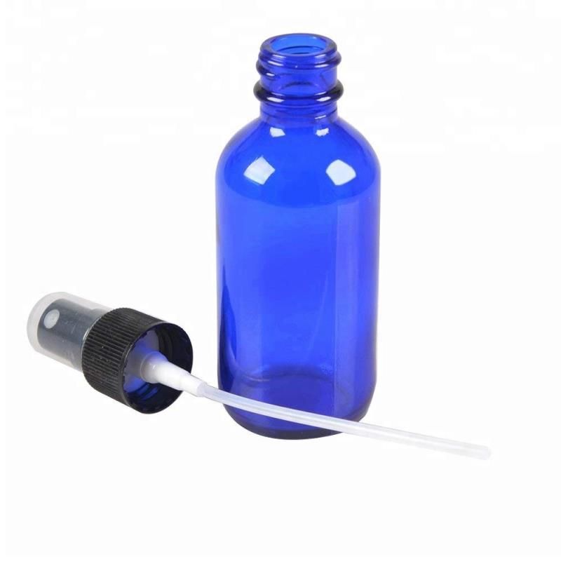 30ML blue glass bottle plastic sprayer