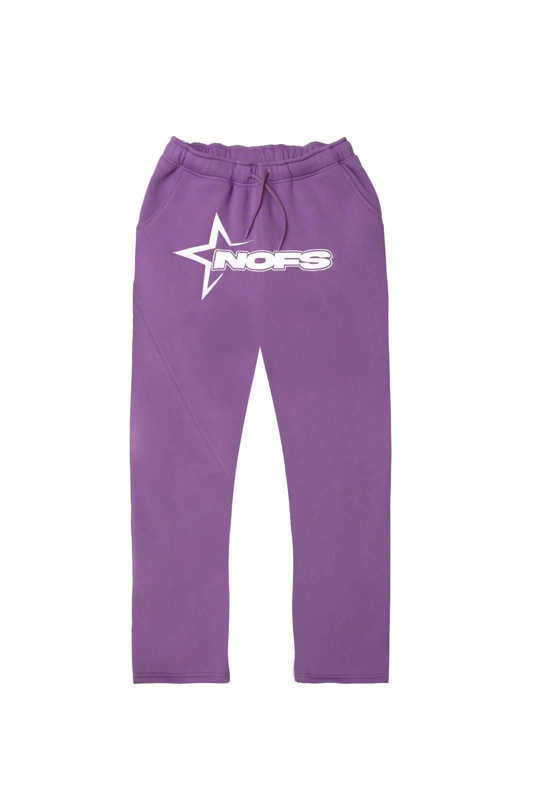 purple trousers