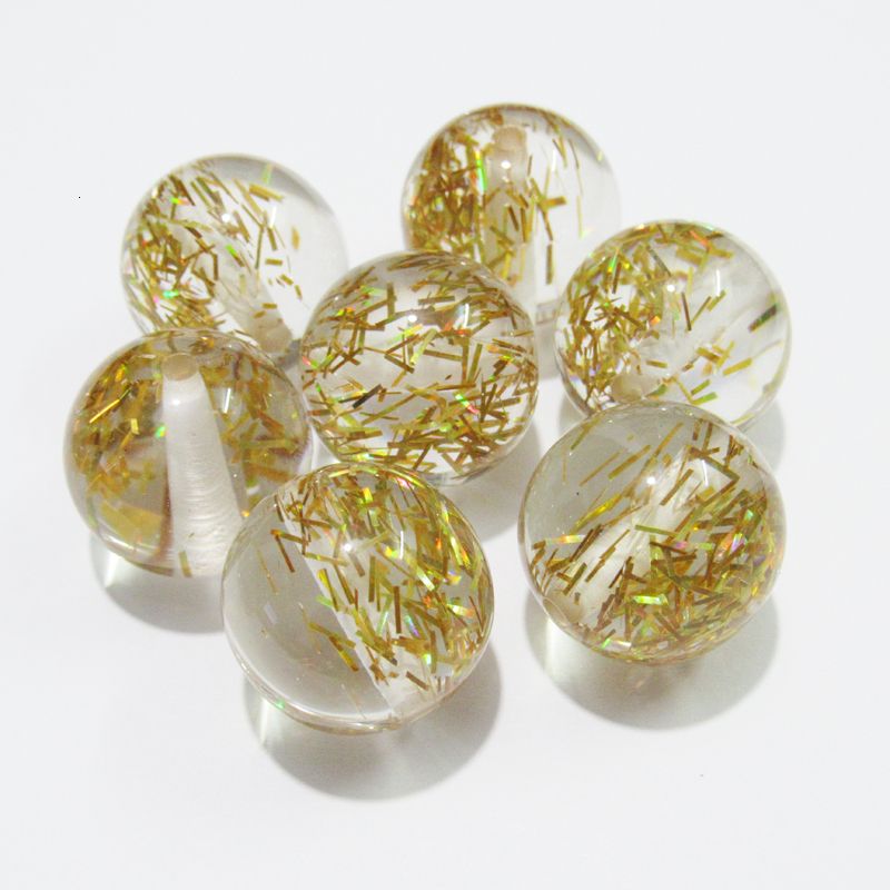 Ab Gold Glitter-20mm 100pcs Per Bag