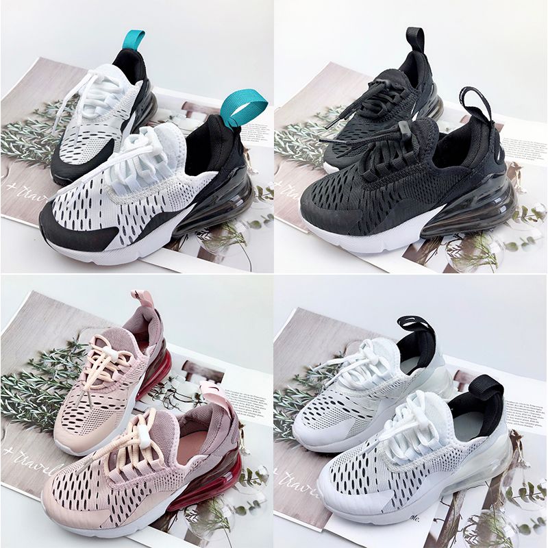 NEW NIKE AIR MAX 270 REACT BLACK PINK RUNNING SHOES Size 6 Youth 