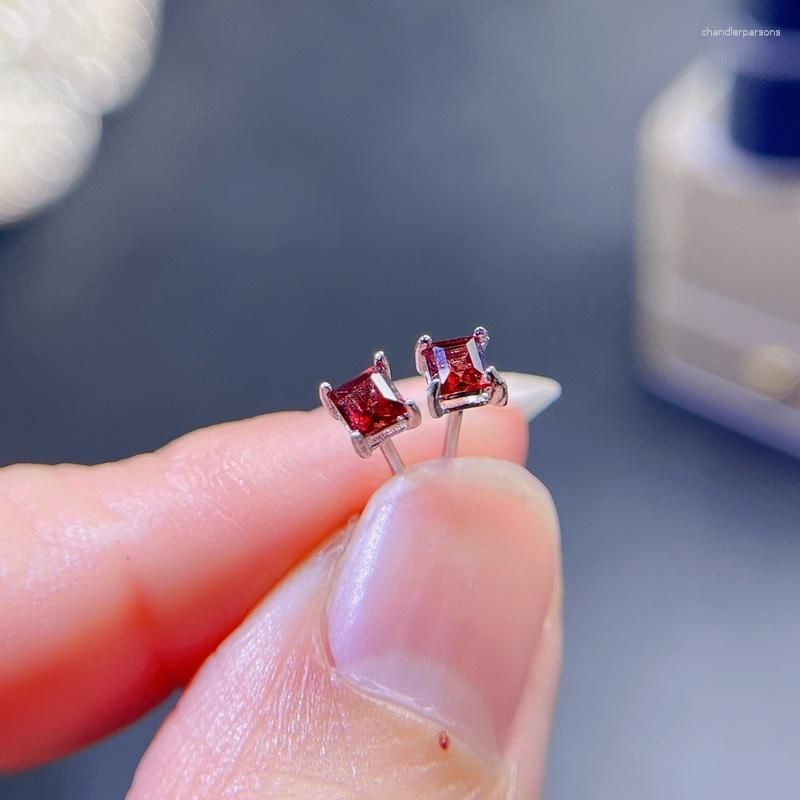 S925 Sterling Silver Natural Red Agate Stud Earrings, Come with S925 Sterling Silver Earring Backs,one-size