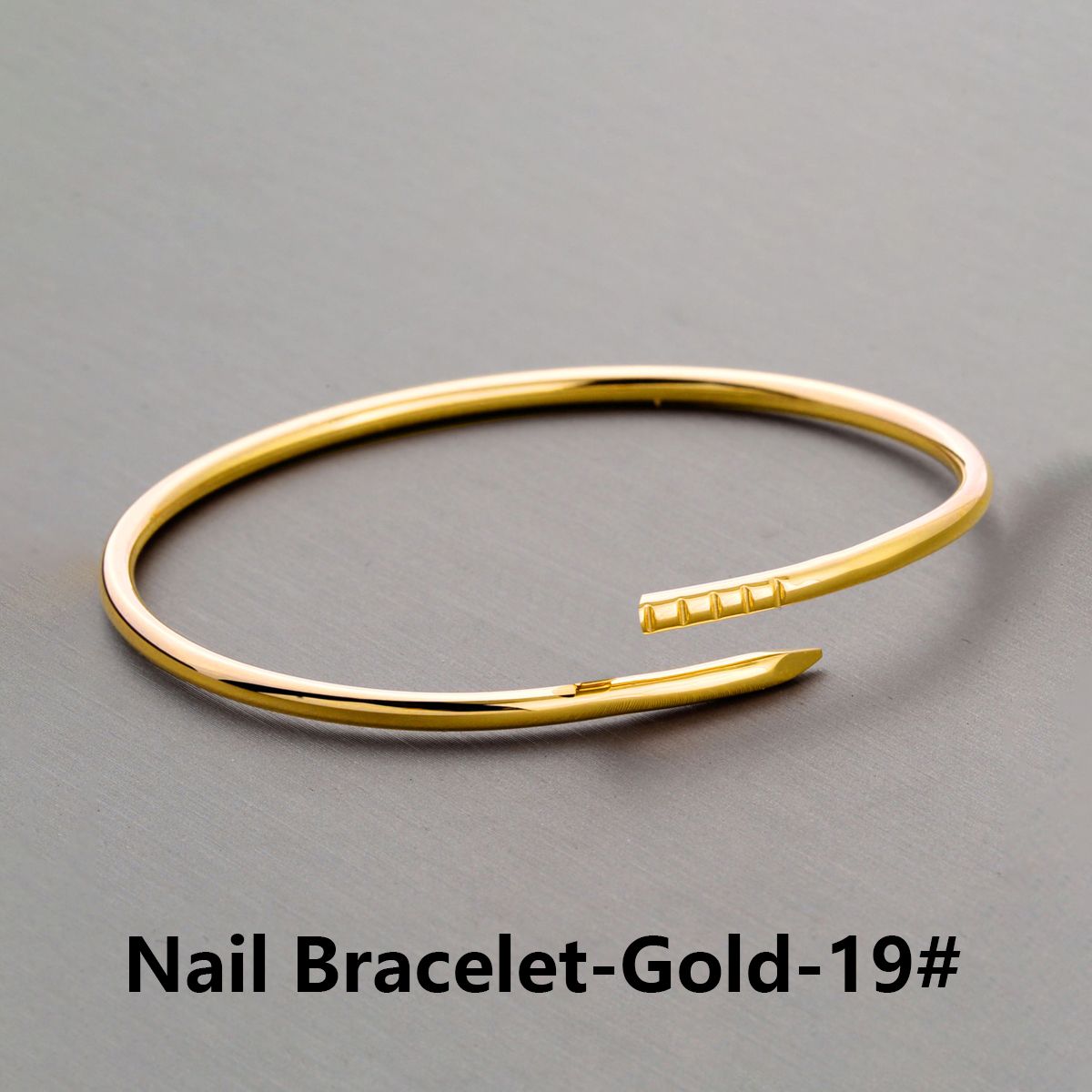 Gold Nail Bracelet 19#