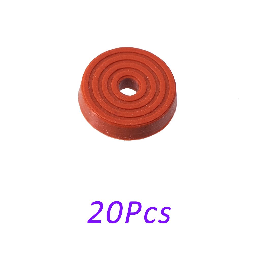 20pcs Red Rubber