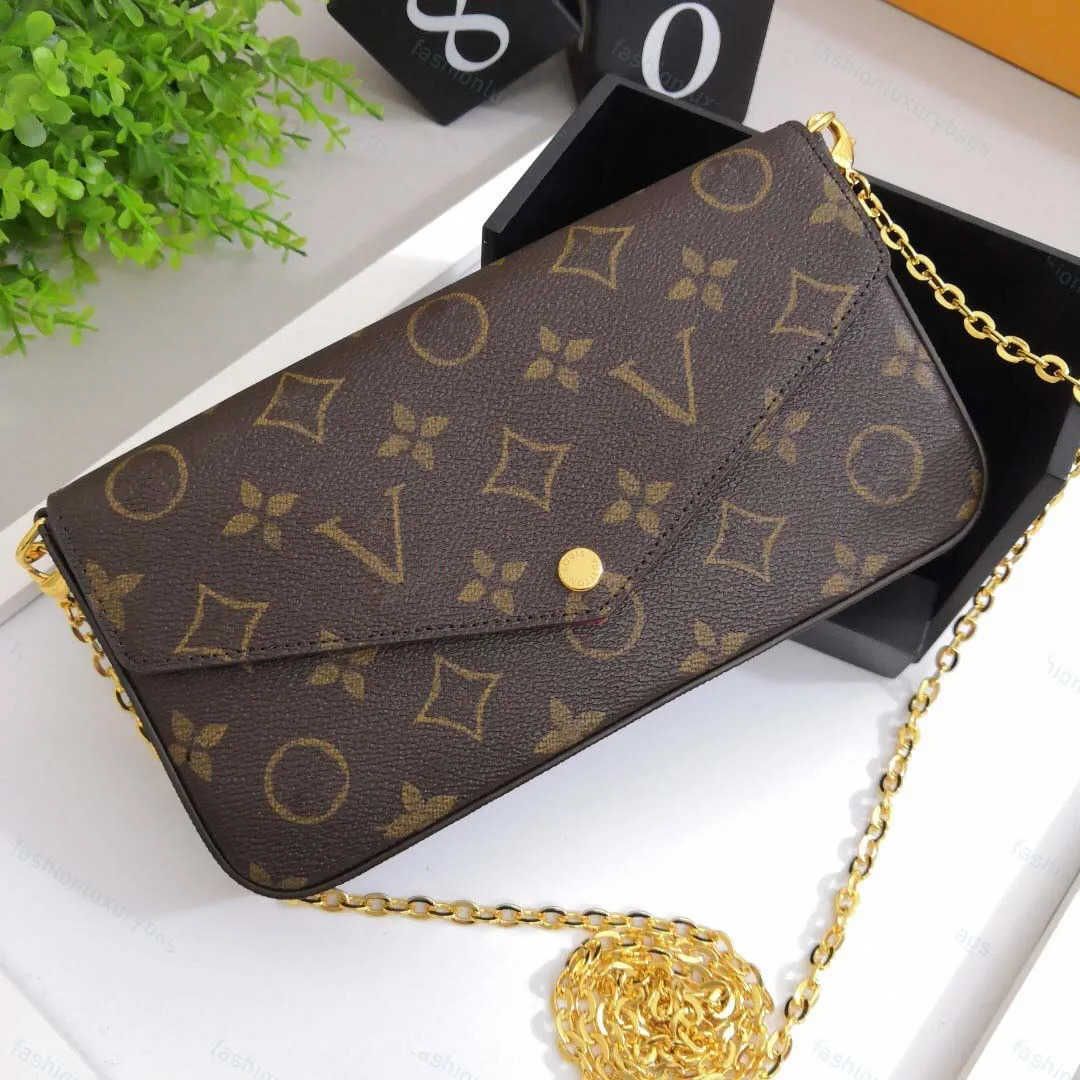 M61276 Felicie Chain Bag 3A Luxury Pochette Handbag Women Crossbody Purse 3  PCS/Set Messenger Bags Favorite Handbags Flowers Shoulder Lady Leather with  Box - China Bag and Women Handbag price