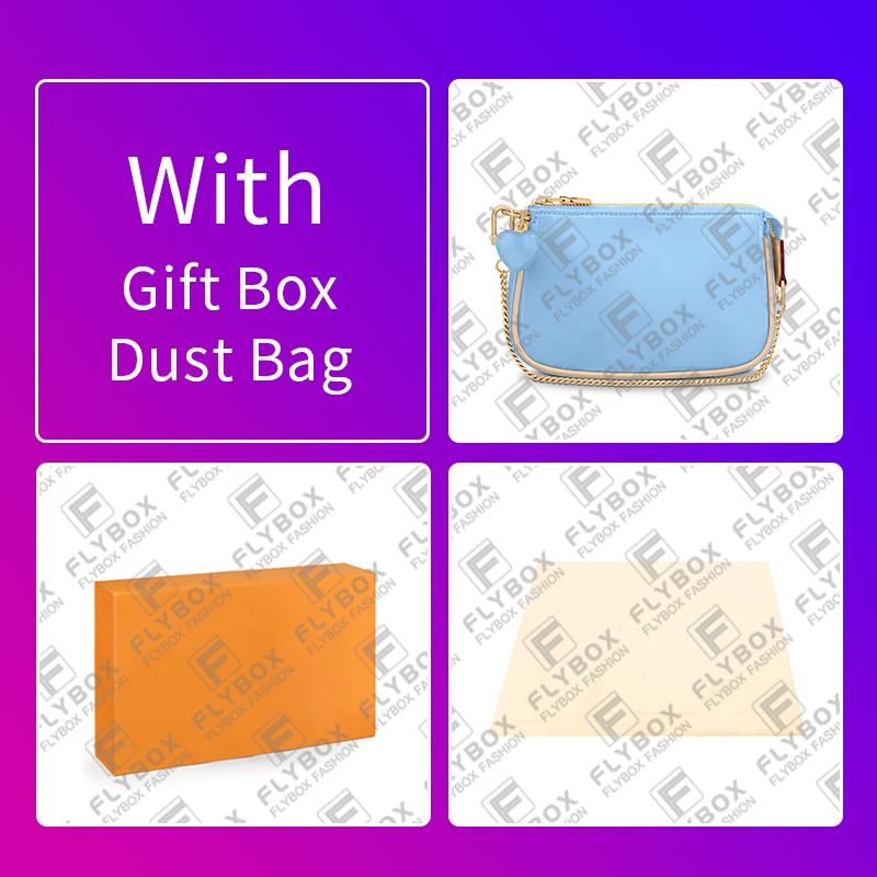 blue & with dust bag & box