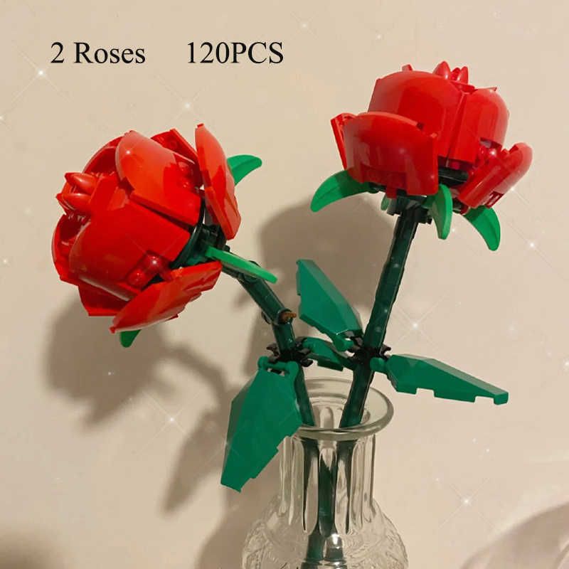 2 röda rosor