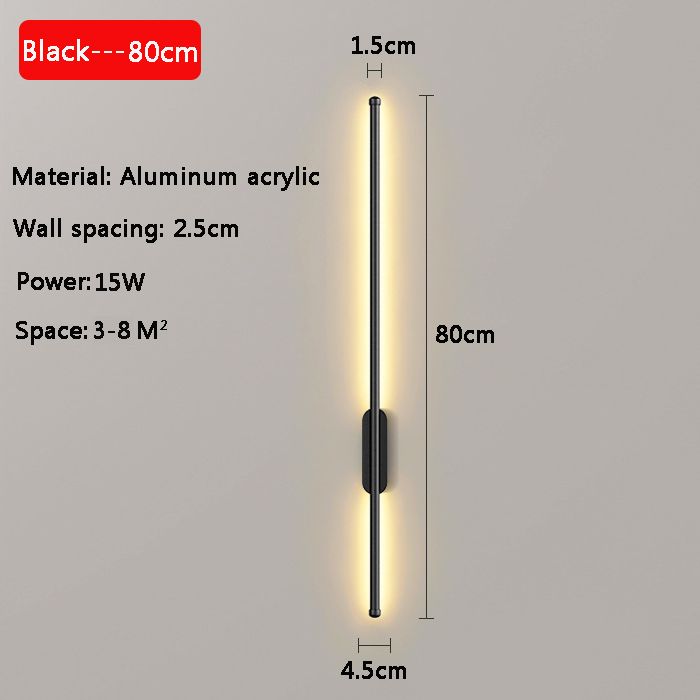 Svart 80cm 1 st 3 färgljus