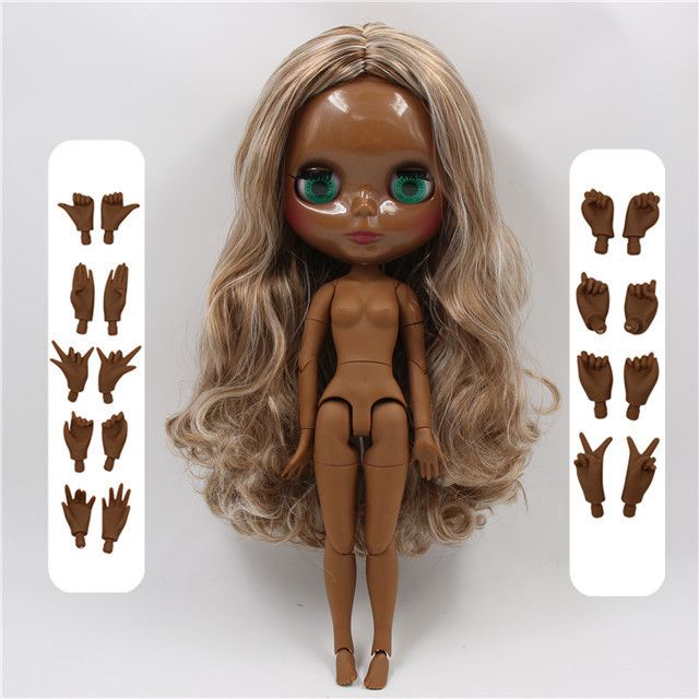 スーパーブラックスキン-30cm裸の人形
