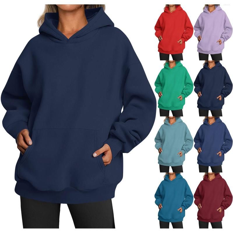 Womens Hoodies Womens Oversized Sweatshirts Fleece Long Sleeve Shirts  Pullover Fall Clothes Athletic Hoodie Large From Xisibeauty, $16.54