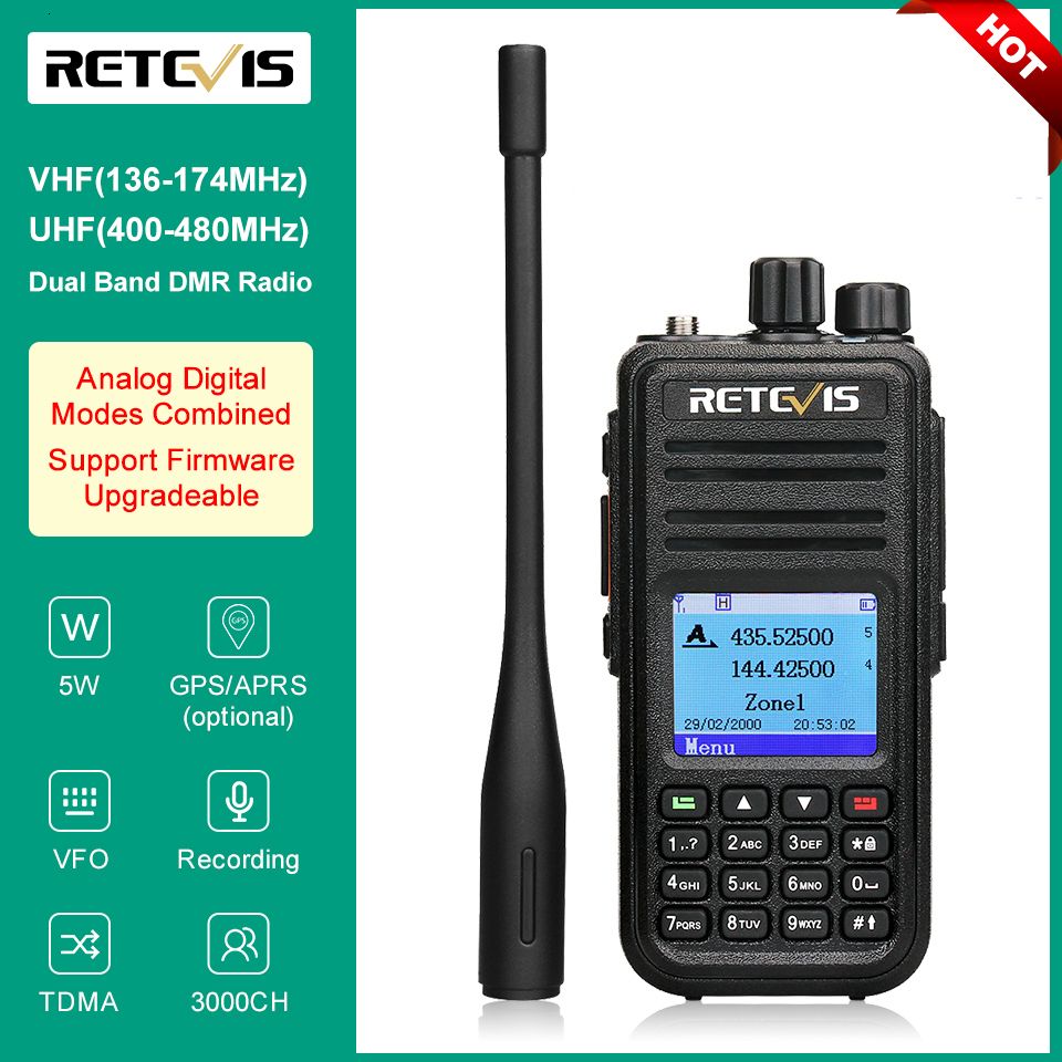 Walkie Talkie Retevis RT3S DMR Digital Ham Radio Stations Walkie Talkies  Professional Amateur Two Way VHF UHF GPS APRS 5W 230816を￥14,267 DHgate